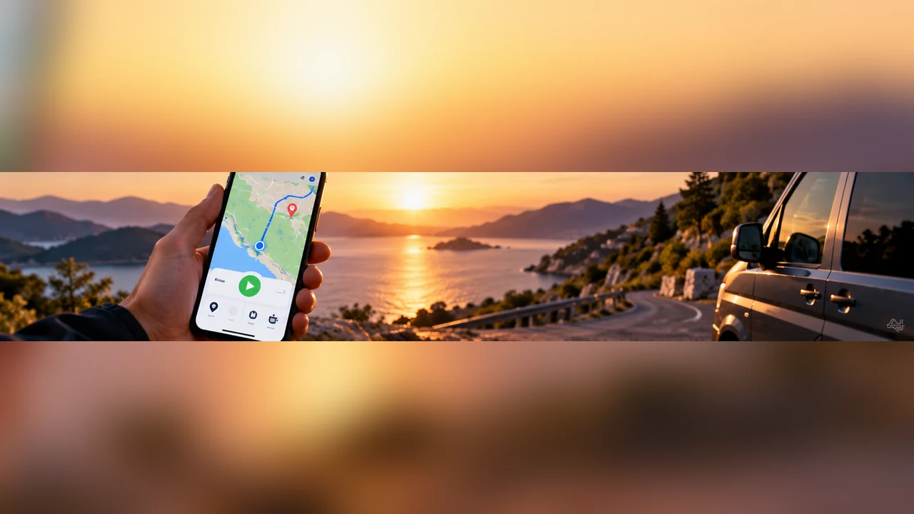 Ilustrace mobilní docházky s GPS